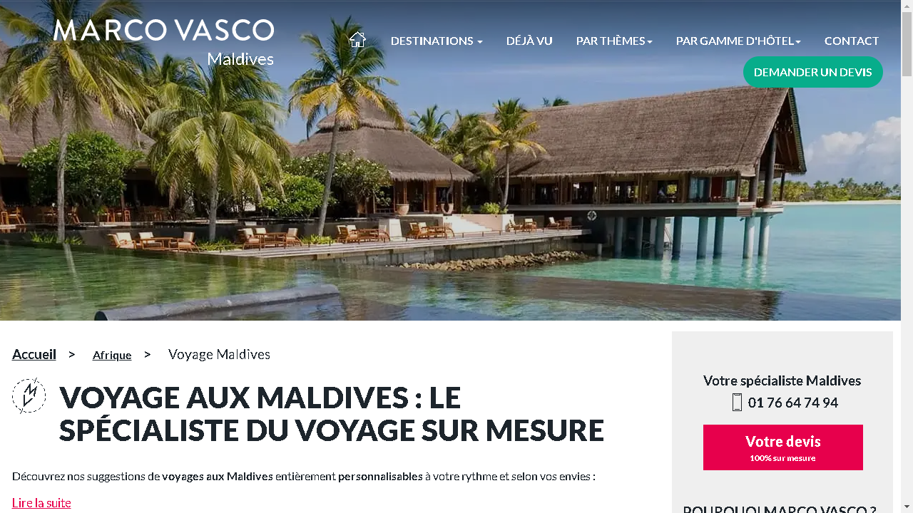 Capture d'écran de http://voyage.maldivesveo.com